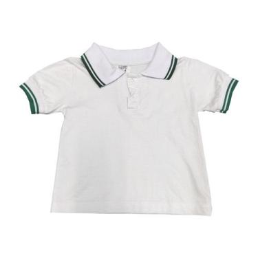 Imagem de Camisa Polo Infantil Camiseta Algodão Branca Social Branca - Del Franc