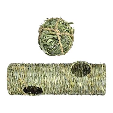 Imagem de IEUDNS Brinquedo de de, brinquedo interativo com tubo de esconderijo de bola, durável, leve, casa para hamster, ouriço, pequenos animais