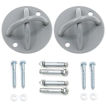 Imagem de Âncora de teto Hipiwe – Suporte de parede para tiras de suspensão, anéis de ginástica, balanço de yoga aéreo e rede, faixa de resistência, corda de batalha (2 peças)