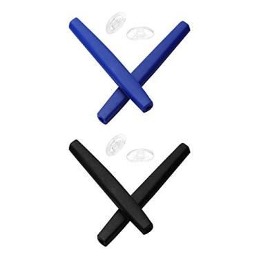 Imagem de Mryok 2 pares de meias de substituição para óculos de sol Oakley Probation – Azul e preto