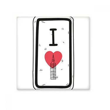 Imagem de Decalque brilhante de azulejo de cerâmica com estampa de palavras I Love London