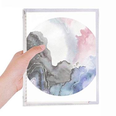 Imagem de Caderno de sombreamento abstrato de tinta aquarela, diário de folhas soltas recarregável