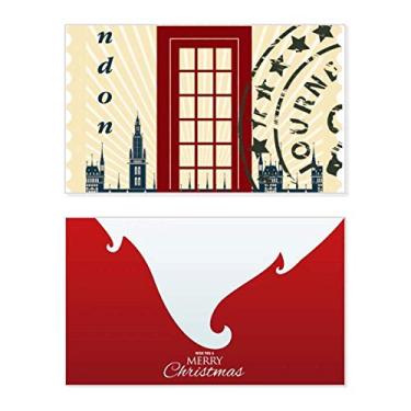 Imagem de Carimbo de cabine telefônica Londres Reino Unido cidade feriado Feliz Natal Cartão de parabéns Mensagem de Natal