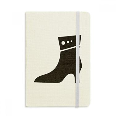 Imagem de Simple Graphics Caderno de salto alto preto oficial de tecido capa dura diário clássico