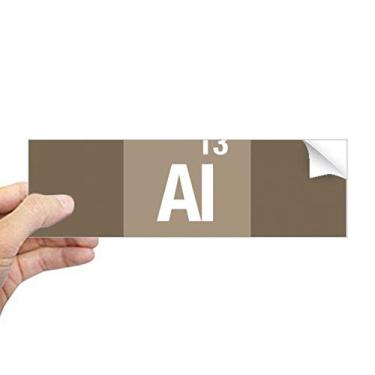 Imagem de DIYthinker Al Aluminium Chemical Element Chem Retangular Bumper Adesivo Notebook Janela Decalque