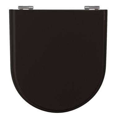 Imagem de Assento Sanitário Calypso Preto Tampa para Vaso Incepa de Madeira Laqueada 