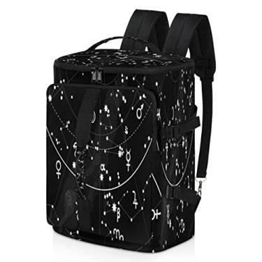 Imagem de Nice Starry Sky Mochila com compartimento para sapatos, impermeável, esportiva, alça de ombro ajustável, mochila de viagem para academia, esportes, caminhadas, laptop