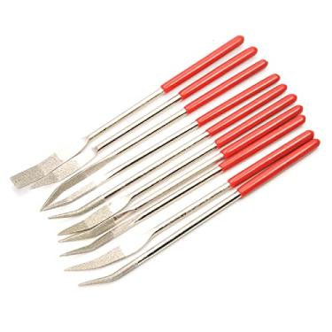 Imagem de Bettomshin Uoolmart 10 peças 5 mm x 180 mm conjunto de lixa de diamante para pedra de vidro de metal 150 grãos