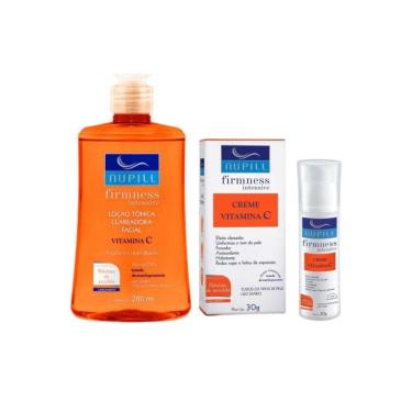 Imagem de Kit Vitamina C Firmness Intensive Loção Clareadora 200ml + Creme Facial 30g Nupill