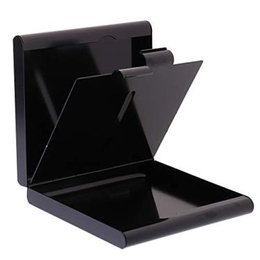 Imagem de Baosity Caixa de metal para cigarro caixa de alumínio dupla face à prova d'água preta