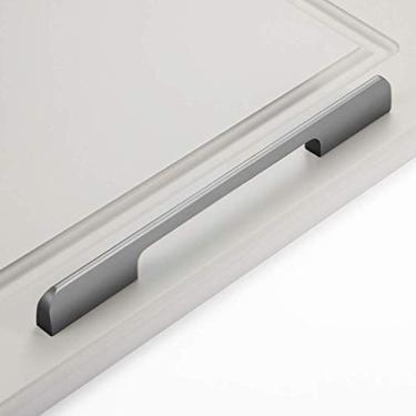 Imagem de Maçaneta de porta de guarda-roupa de liga de alumínio alongada, puxadores de armário de cozinha para móveis, para mesa de cabeceira, armário de sapatos/TV, puxadores de gaveta de banheiro de cômoda,