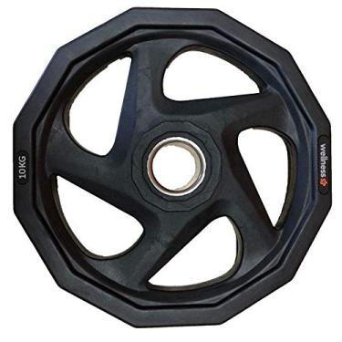 Imagem de Anilha Olímpica Rubber com 5 furos de 10kg Wellness