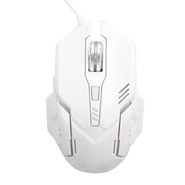 Imagem de HEEPDD F7 Mouse Placa de Base Larga Com Fio Mouse Interface USB Design Ergonômico para PC (Branco)