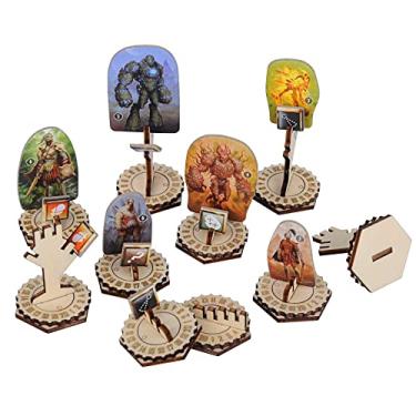 Imagem de Monster Standees and Flying Stand Bases with Health Tracker and Status Token Slots Set of 30 Wooden Upgrade Accessories for Gloomhaven and Frosthaven