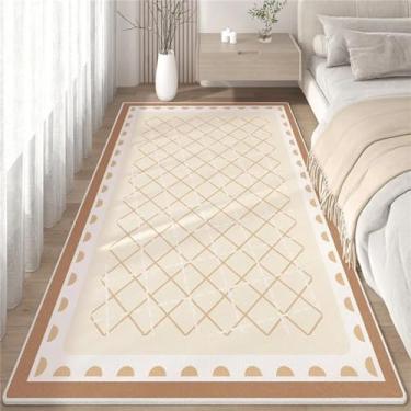 Imagem de Tapete doméstico quarto sala de estar à prova de som tapete de cabeceira sofá mesa de café decoração móveis, 14,60x120cm