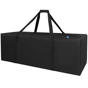 Imagem de Bolsa esportiva – bolsa de viagem extragrande com zíper atualizado, durável e resistente à água, preta, Preto 106,6 cm, 42" x 15" x 15", Clássico