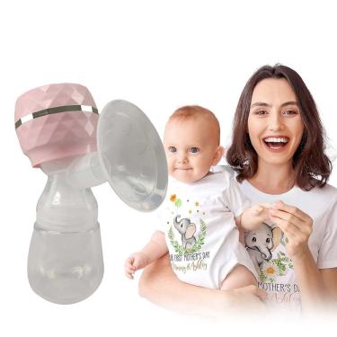 Imagem de Bomba de Tirar Leite Materno Extratora Bateria Recarregavel Eletrica Mamadeira USB Amamentação Massagem Portatil