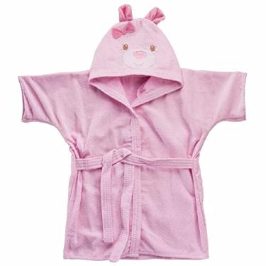Imagem de Roupão com Capuz Funny Ursinha ROSA - Baby Joy