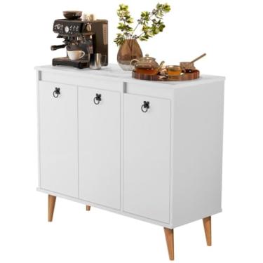 Imagem de Buffet París Jalmac 3 Portas - Olimpíco - Branco Brilhante Jalmac