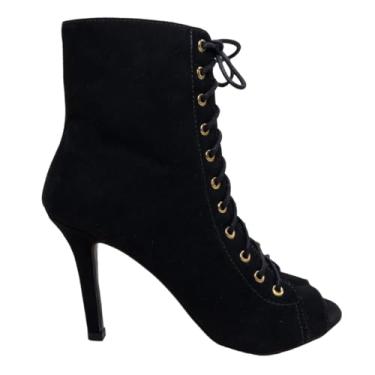 Imagem de Bota Coturno Ankle Boot Feminina Salto Alto Fino Cano Curto (40)