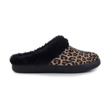 Imagem de Pantufa Feminina Specht Mule Onça Bege - 1028-Feminino
