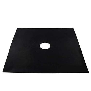 Imagem de Conjunto Protetor de Fogão a Gás Fibra de Vidro Durável 6 Peças Tapete Reutilizável Ferramenta de Cozinha (Preto)