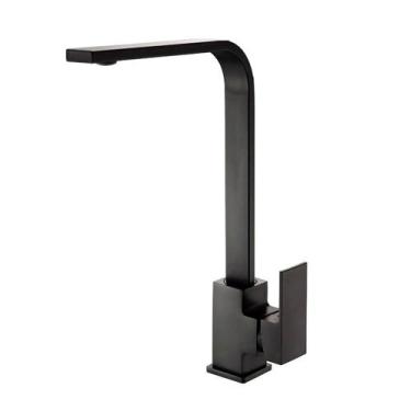 Imagem de Torneira Inox Cozinha Misturador Monocomando Mesa Preto ME14B Doan