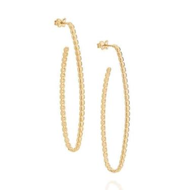 Imagem de Brincos banhado ouro 3x 24k 18k e 22k femininos argola grandes rommane