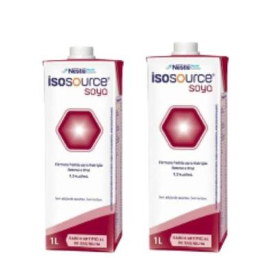 Imagem de Kit 2 Unidades Isosource Soya 1l Baunilha Nestlé Original , Baunilha