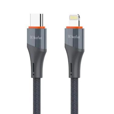 Imagem de Cabo Lightning + Type C de Nylon Ultra Resistente 1 Metro  - KAFEI