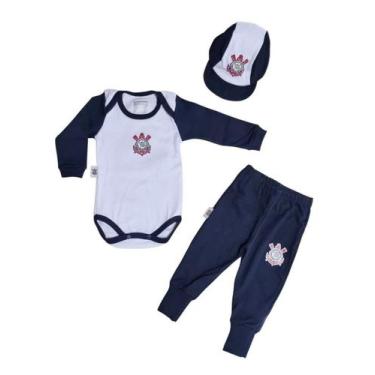 Imagem de Kit Conjunto Corinthians Body Calça e Boné Oficial - Revedor, G