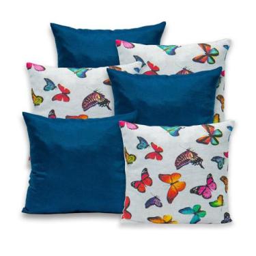 Imagem de Kit 6 Capas de Almofada 40x40cm Gorgurinho Lisas e Estampadas - RAFALO