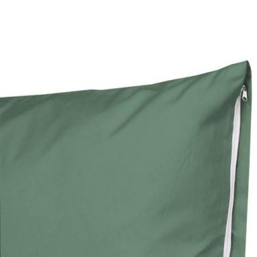 Imagem de Kit 2 Fronhas C/ Zíper 90cm x 50cm Percal Flex 400 fios Toque Macio - 