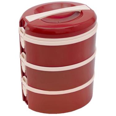 Imagem de Marmita Termica Pratik 3 Andares, Jogo de Pratos com Divisorias - Taum
