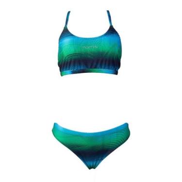 Imagem de Sunkini de Natação Hidromax Duas Tiras Estampado Mormaii, Azul degrade
