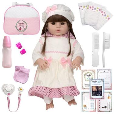 Imagem de Bebê Reborn Realista Abigail Com Vários Itens Pode Dar Banho - Cegonha