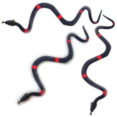 Imagem de Kit 3 Cobra Brinquedo Realística Serpente Borracha Pegadinha - Pais e 