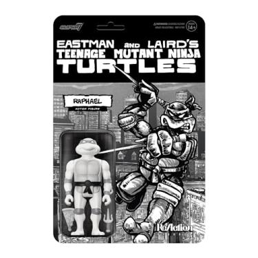 Imagem de Super7 Teenage Mutant Ninja Turtles Raphael (Comic Grayscale) - 3.75" TMNT Action Figure with Accessories Classic Cartoon Collectibles