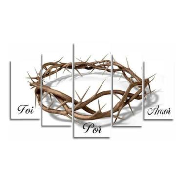 Imagem de Quadro Coroa De Espinhos Jesus Cristo Fé Cristão Sala Quarto - Paradec