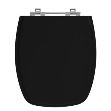 Imagem de Tampa Vaso Stylus Preto Bacia Celite Em Mdf Laqueado Preto - Sicmol