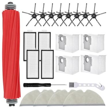 Imagem de Leadaybetter 21 peças de reposição para aspirador de pó Roborock Q7/Q7+/Q7 Max/Q7 Max+, inclui 1 escova de rolo de borracha, 4 filtros HEPA, 8 escovas laterais, 4 sacos de pó, 4 panos de esfregão