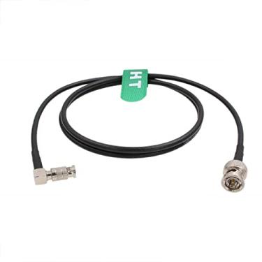 Imagem de HangTon Cabo de vídeo SDI 6G de alta densidade para monitor Blackmagic Video Assist 4K de 5 polegadas, câmera micro estúdio 4K G2, 1080p 2160p ângulo reto HD Micro BNC para BNC macho 60 cm