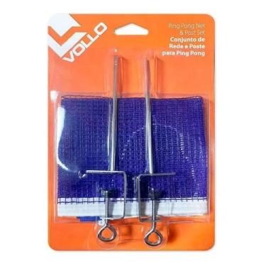 Imagem de Kit Suporte E Rede Tênis De Mesa Ping Pong Vollo Completo, Azul