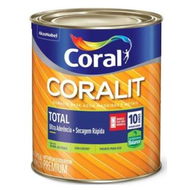 Imagem de Tinta Esmalte Coral Coralit Secagem Rápida Zero Odor Acetinado 900ml