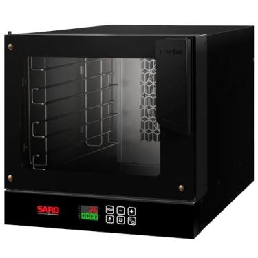 Imagem de Forno Turbo Elétrico 4 Esteiras SARO FTD11 2500W com Painel Digital e Interior Inox Preto 127V