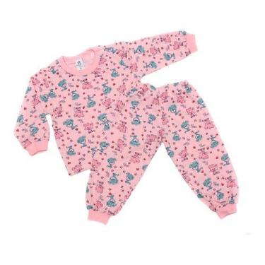 Imagem de Pijama Infantil De Algodão Para Bebê Kit com 3 peças - Rizzicomercio, 