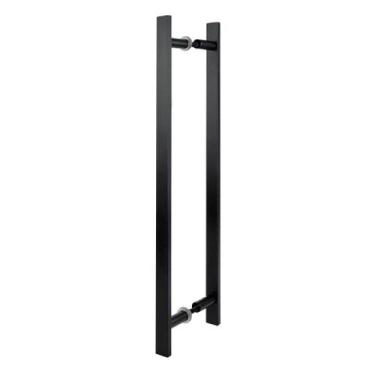 Imagem de Puxador Duplo Aluminio 60 Cm Porta Pivotante Madeira Vidro Lambril Pre