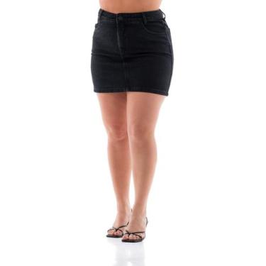 Imagem de Saia Jeans Fem Arauto Mom Black Strass Eco Cycle Recycle - Arauto Jean