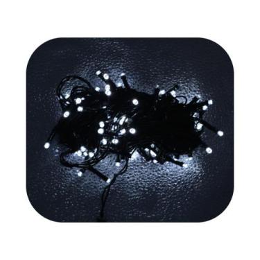 Imagem de Cordão Pisca 100 Led Prova Dágua 80 Fixo e 20 Strobo Verde Fio 7 Cores