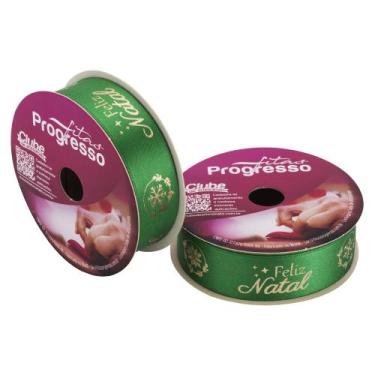 Imagem de Fita de Cetim ECF005H - 22mm x 10 metros - Cor 872 - Feliz Natal - 1 u